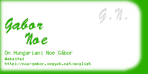 gabor noe business card